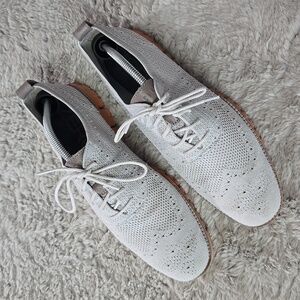 Cole Haan ZERØGRAND Stitchlite knit Oxford shoes in a light grey size 10